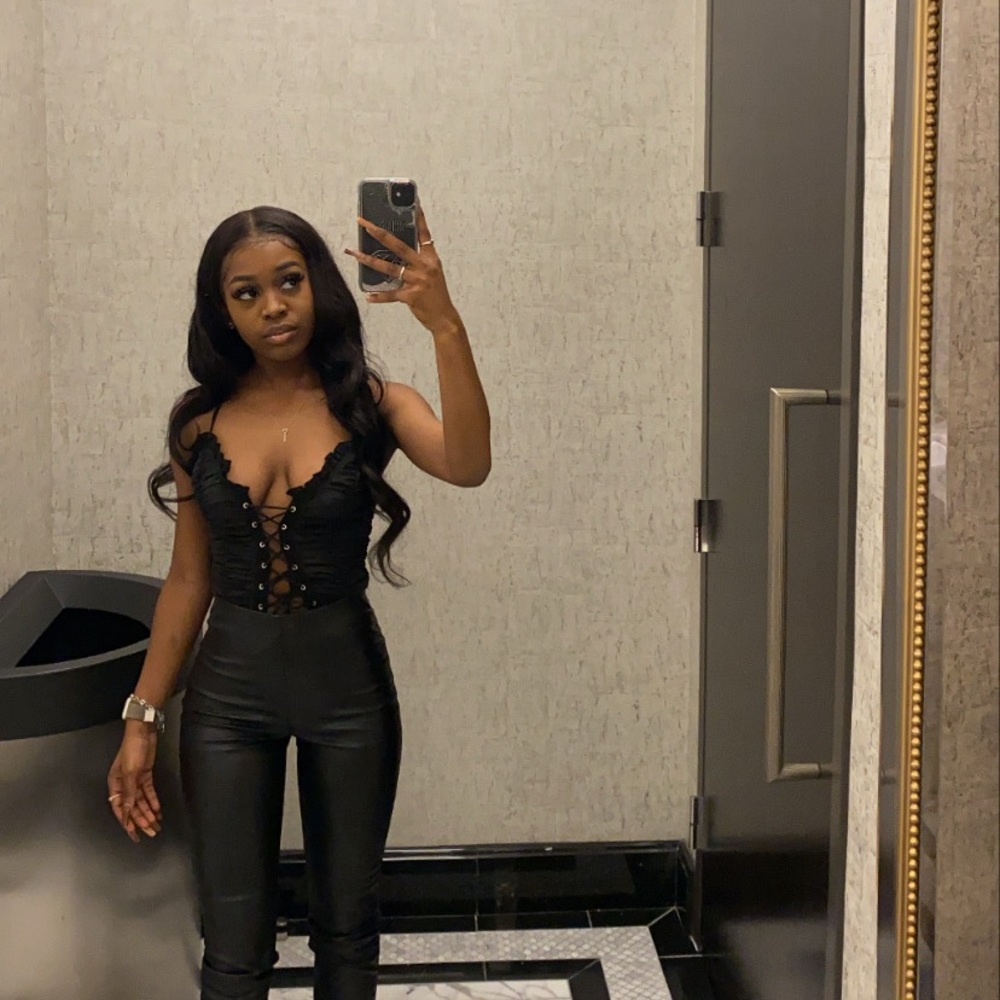 Pretty Little Thing Black Corset Top